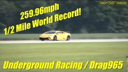 259.96MPH 1/2 Mile World Record! UGR Drag 965 2500whp+ Huracan