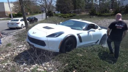 9 Second Corvette Z06 Crashes at Car Show While Showing Off!