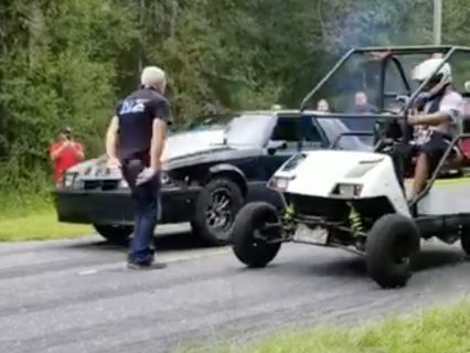 Golf Cart Is BUILT For Drag Racing, Takes Down Stout Fox Body