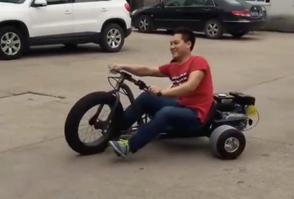 Two-Seater Drift Trike Gives Son A MASSIVE Smile As Dad Sends It Sideways