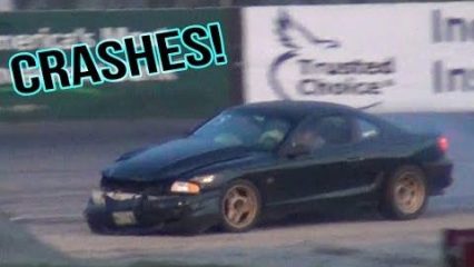 Expensive Cars Tangled Up in BIG Wrecks at Spectator Drags