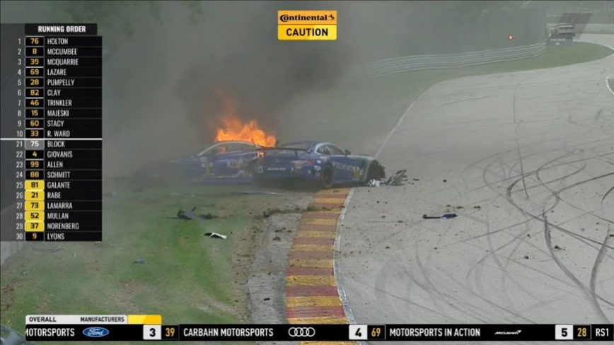 Hard Impact Turns Into Fire as Race Gets Out of Control