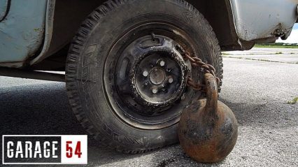 What Happens When You Tie a 70-Pound Kettlebell to Your Wheel?
