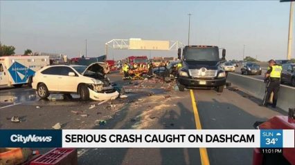 Wild Highway Crash Captured on Tow Truck Dashcam! That Lexus came in WAY Too Hot