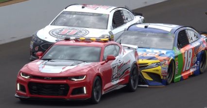 Kyle Busch Rear Ends Pace Car Piloted By Dale Jr.