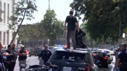 Fresno Kid Caught Jumping On Top OF A Police SUV, Causes Serious Damage