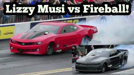 Fireball Camaro VS Lizzy Musi In Close Race