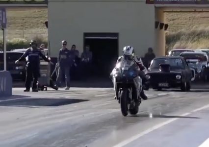 Motorcycle Rider Hits The Track… Literally And It Had To Hurt