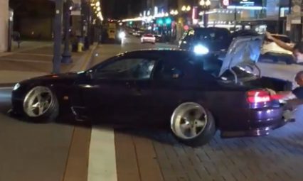 Stance Car Gets Stuck On Nothing (Literally) In The Middle Of The Road