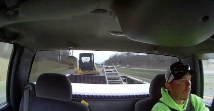 Trailer Goes Completely Sideways, Drifts On Highway, Miraculous Recovery