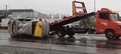 When Attempting To Load A Car On A Flatbed Goes Extremely Wrong