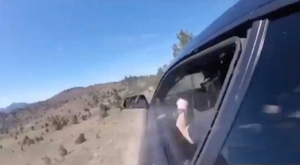 Camaro Driver Pushes A Little Too Hard, Veers Off Road And Rolls Over