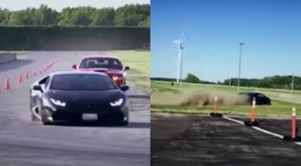 Lamborghini Huracan Driver Brakes Late And Instantly Regrets It.