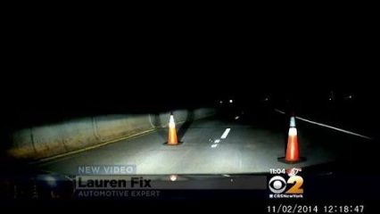 Motorist Puts Up Mysterious Late Night Road Block In The Middle Of Nowhere