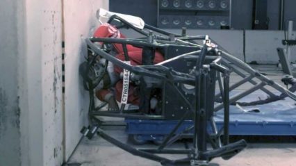 Safety Testing A Sprint Car Chassis By Crashing Straight Into Wall