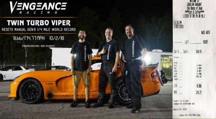 Vengeance Racing WORLD RECORD 1/4 Mile (Manual) 5th Gen Viper