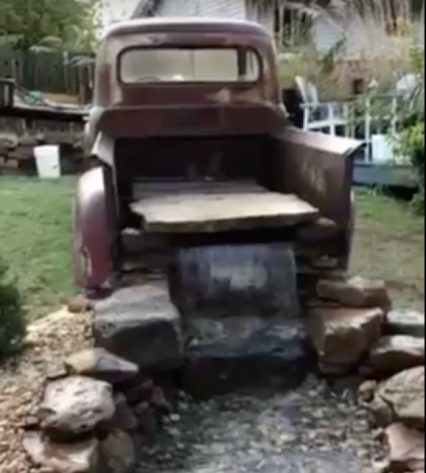Truck Yeah! Couple Turns Their Ford Truck Into A Lawn Waterfall.