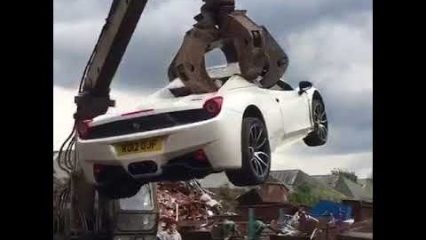 Ferrari 458 Crushed Because Of Alleged Police Corruption, Owner Irate