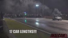 Grudge Racing Gone Silly, Mustang Given 17 Car Length Head Start