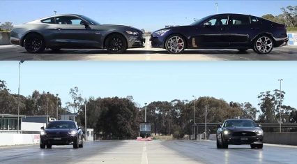 The Kia Stinger Just Beat Down The Mustang GT in Head to Head Performance Comparison