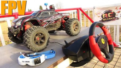 This Remote Control Truck With VR Helmet, Working Steering Wheel/Pedals Rocks!
