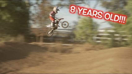 8-Year-Old Completely Slays it in the Dirt at SuperCross