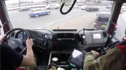 On-Board Footage Shows How Firefighters Have to Drive on Way to Emergency