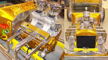 Engine Decked Out, Top To Bottom, In Metallic Gold Finish