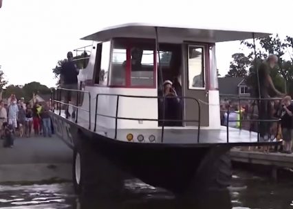 Meet the Ultimate Party Machine, a Houseboat on Wheels!