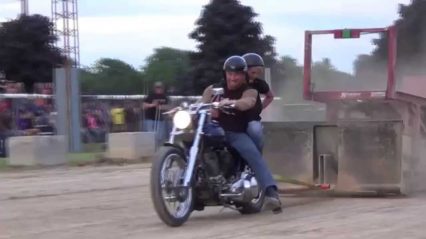Harley Davidson Bikes Doing Tractor Pulls on Dirt, Most Redneck Thing You’ll Ever See