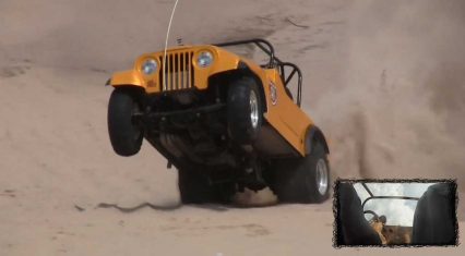 Rowdy Jeep Plays In the Sand