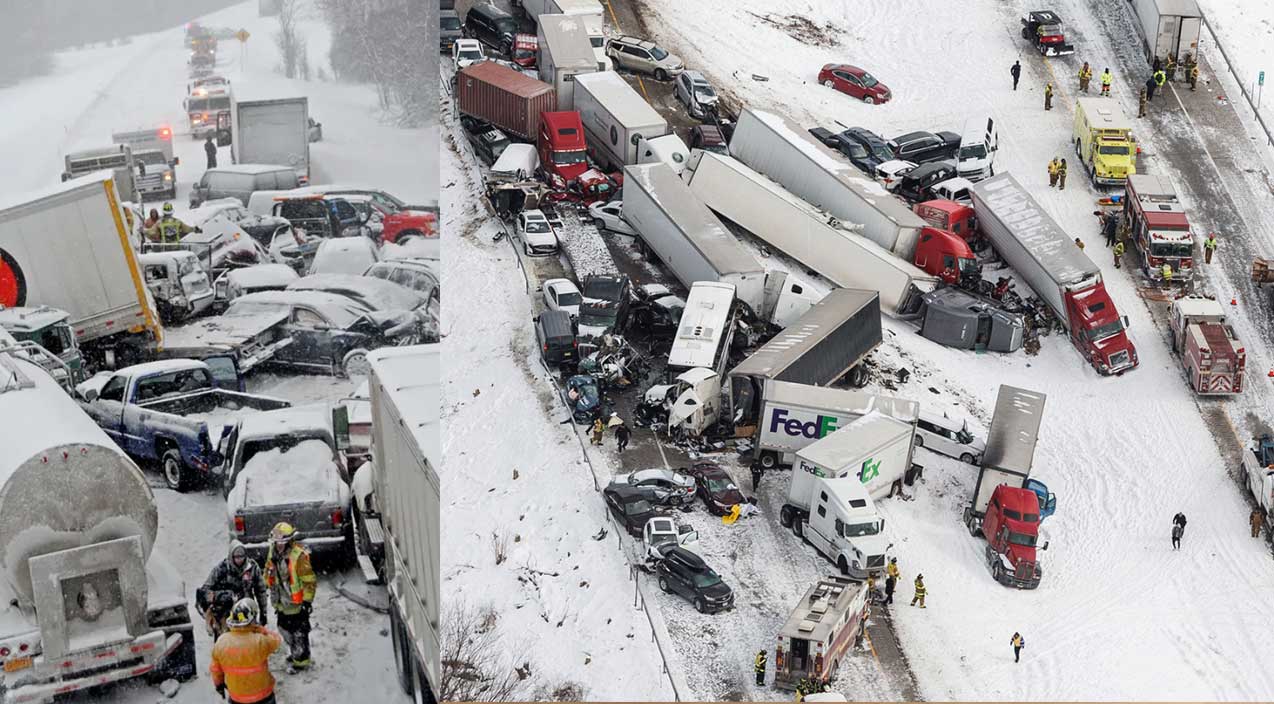 20 Vehicles Involved in Snowy Pileup on Missouri Highway, Closed for Hours