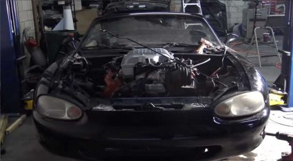 These Crazy Mechanics Are Hellcat Swapping a Miata!