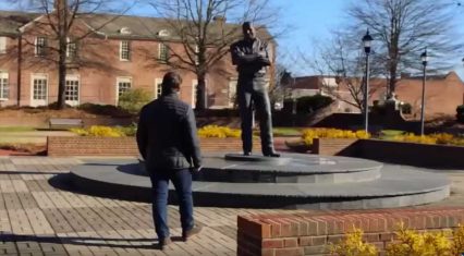 Scene Gets Emotional, Jeff Gordon Visits Dale Earnhardt's Tribute Statue