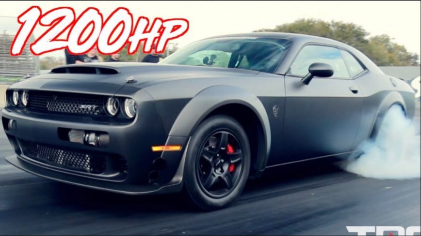 1200 HP Dodge Demon Hooked Up With TWIN TURBOS!