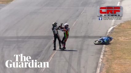 Motorcycle Riders Suspended Over Mid-Race Brawl