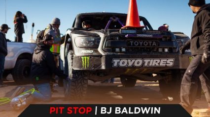 Raw Footage Of BJ Baldwin’s Crew Swapping Tires On His Trophy Truck