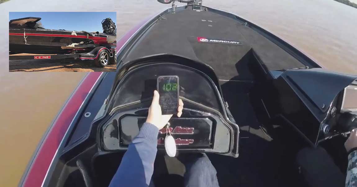 Bass Boat!? Man Attempts To Break 106 MPH Record, Crashes At 102 MPH