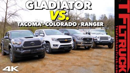 The 2020 Jeep Gladiator Takes on Tacoma, Ranger, & Colorado in This Epic First-Ever Truck Shoot Out!