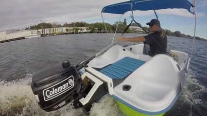Rental Pedal Boat Gets a Gas Motor