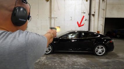 Shooting up a Bulletproof Tesla to See How Well it Works