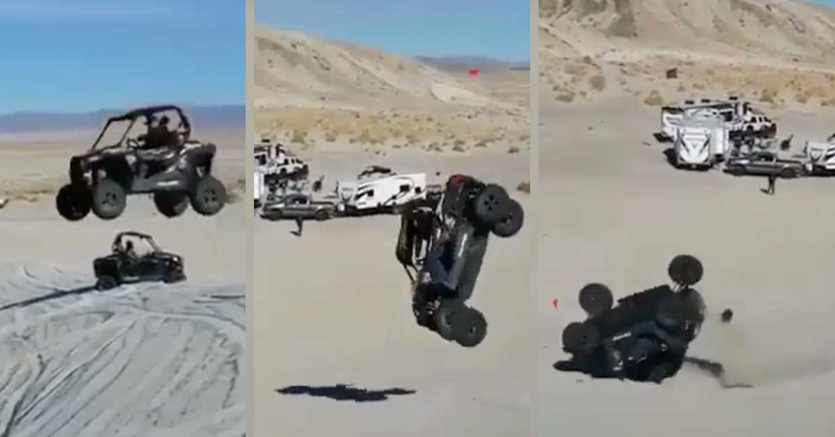 Driver Goes Full Send Off Sand Dune, Immediately Regrets It!