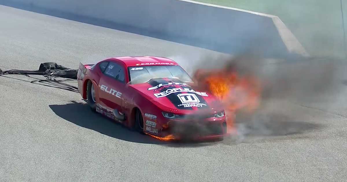 Erica Enders Catches On Fire After Fastest Pass In NHRA Pro Mod History