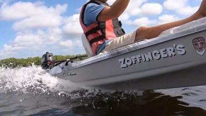 Guy Slaps an Outboard Motor on a Kayak!