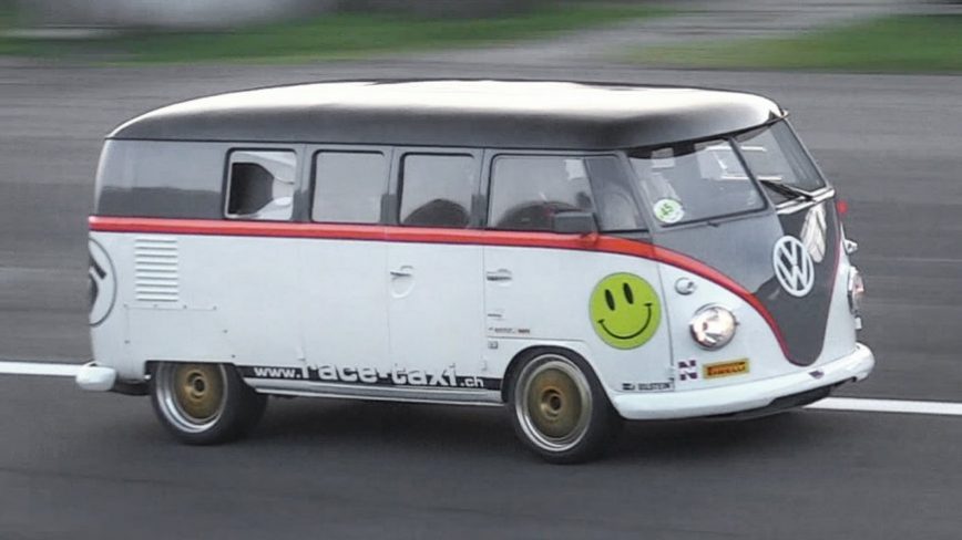 VW Camper Van Shocks Everyone on the Race Track