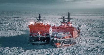 Watch the 75,000 hp, Biggest Nuclear Icebreaker, Slash the Ice With Ease