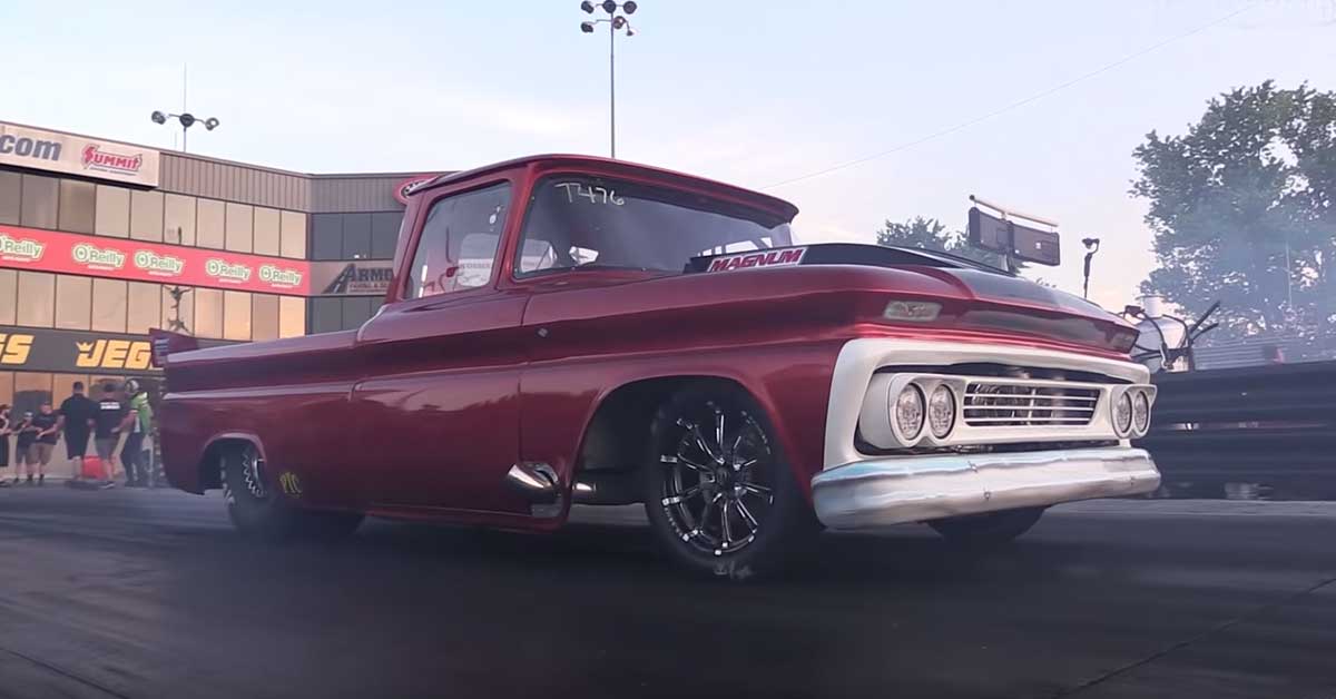 1960 Twin Turbo C10 Stands on the Bumper!