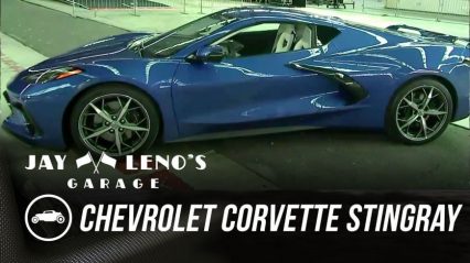Jay Leno Drives, And Reviews The C8 Corvette