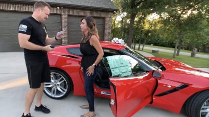 Wife Surprises Husband with a Brand New Corvette, Dream Car!