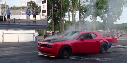 Dodge Demon Burns Down as Lazy Track Crew Does Their Best to Avoid Putting it Out.